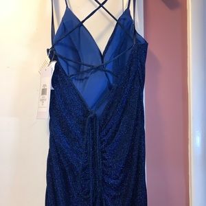 Never worn blue prom dress, size 12